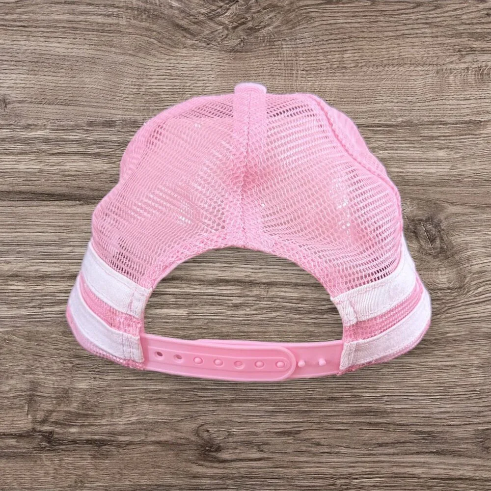 Disney Parks PINK PNK Trucker Hat Mesh Snapback Pink White Adjustable Cap